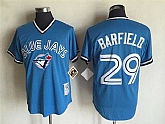 Toronto Blue Jays #29 Barfield Light Blue Mitchell And Ness Throwback Pullover Stitched Jersey